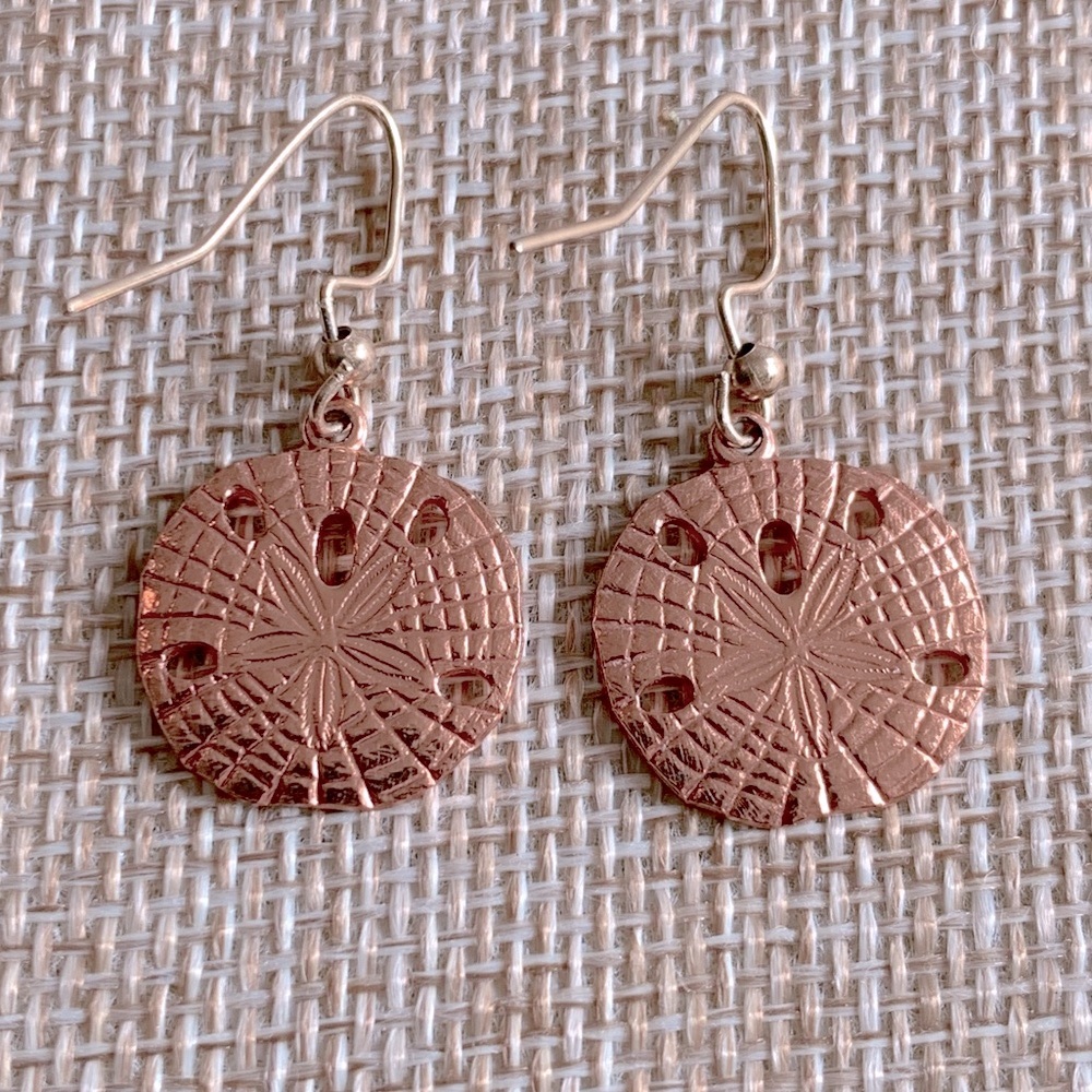 Coppercraft Guild Summer Sand Dollar Dangle Earrings